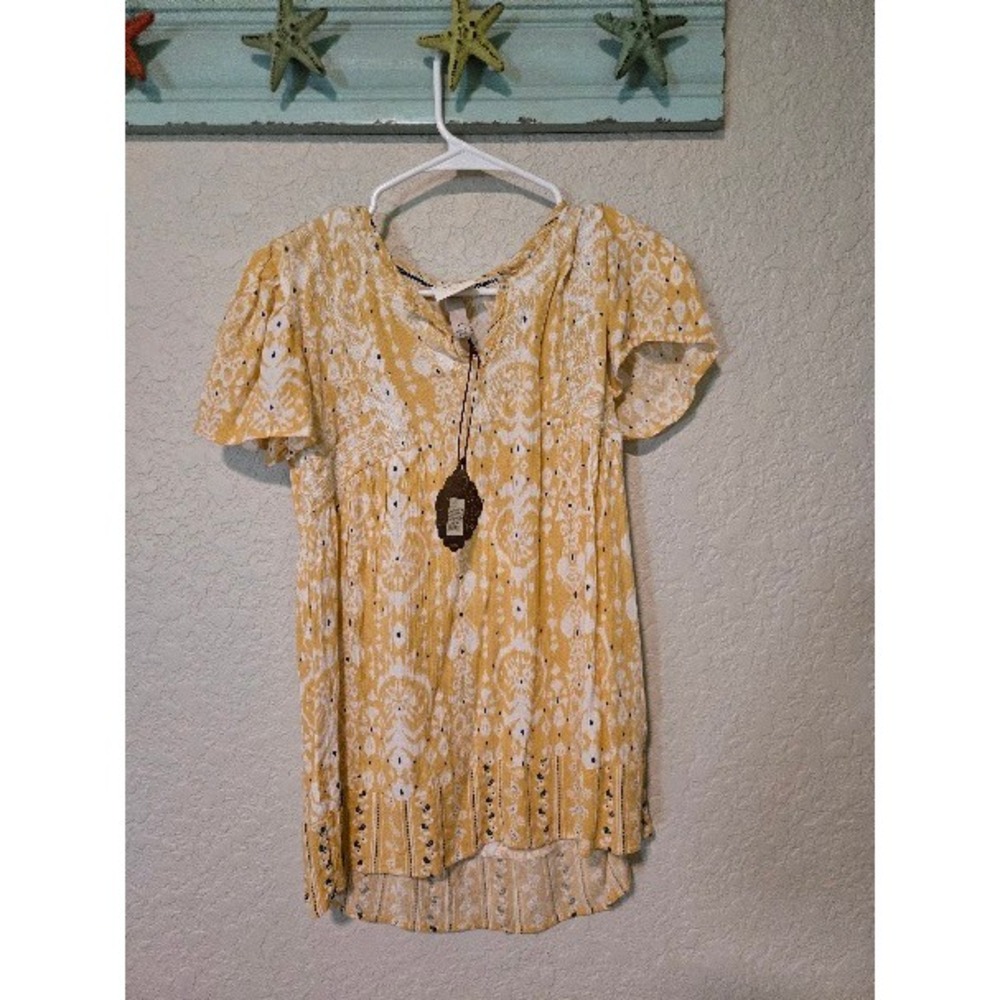 Knox Rose Blouse Womens XS Yellow